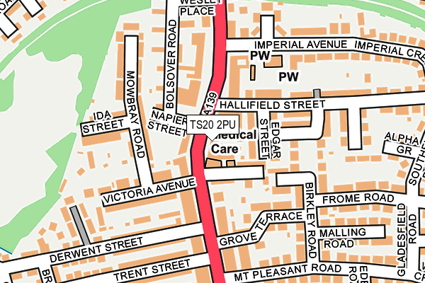 TS20 2PU map - OS OpenMap – Local (Ordnance Survey)