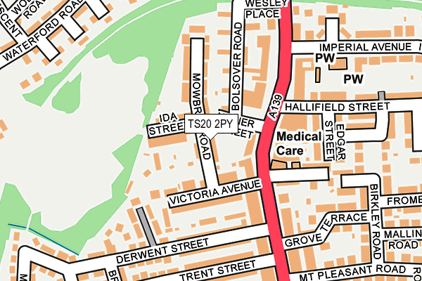 TS20 2PY map - OS OpenMap – Local (Ordnance Survey)