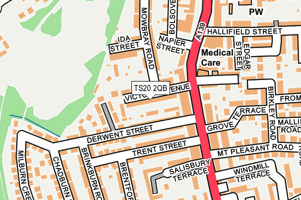 TS20 2QB map - OS OpenMap – Local (Ordnance Survey)