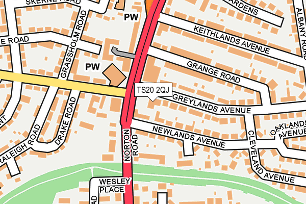 TS20 2QJ map - OS OpenMap – Local (Ordnance Survey)