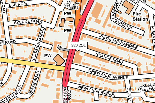 TS20 2QL map - OS OpenMap – Local (Ordnance Survey)