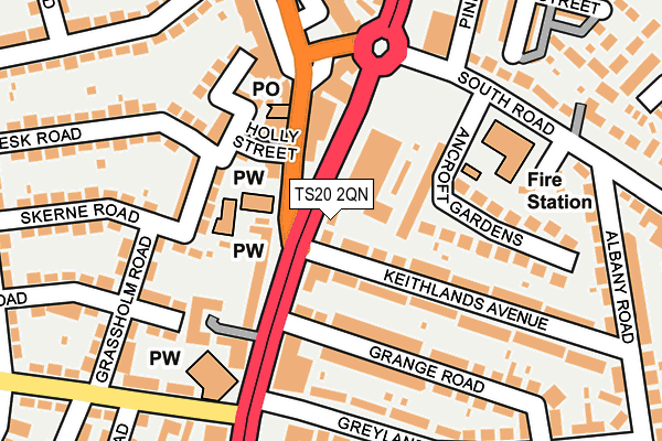 TS20 2QN map - OS OpenMap – Local (Ordnance Survey)