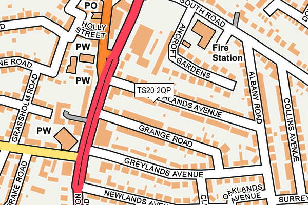 TS20 2QP map - OS OpenMap – Local (Ordnance Survey)