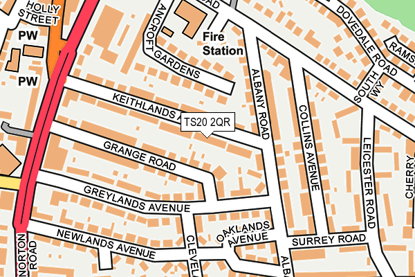 TS20 2QR map - OS OpenMap – Local (Ordnance Survey)