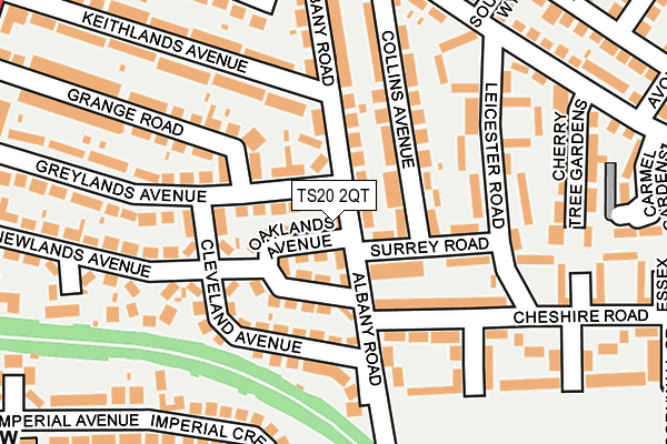 TS20 2QT map - OS OpenMap – Local (Ordnance Survey)