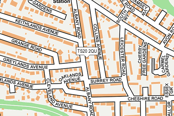 TS20 2QU map - OS OpenMap – Local (Ordnance Survey)