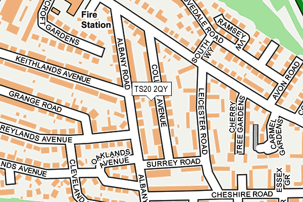 TS20 2QY map - OS OpenMap – Local (Ordnance Survey)