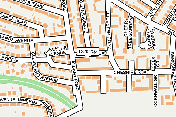TS20 2QZ map - OS OpenMap – Local (Ordnance Survey)