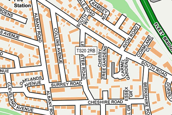 TS20 2RB map - OS OpenMap – Local (Ordnance Survey)