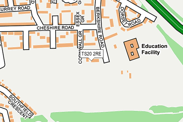 TS20 2RE map - OS OpenMap – Local (Ordnance Survey)
