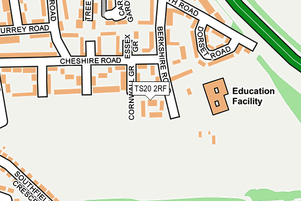 TS20 2RF map - OS OpenMap – Local (Ordnance Survey)