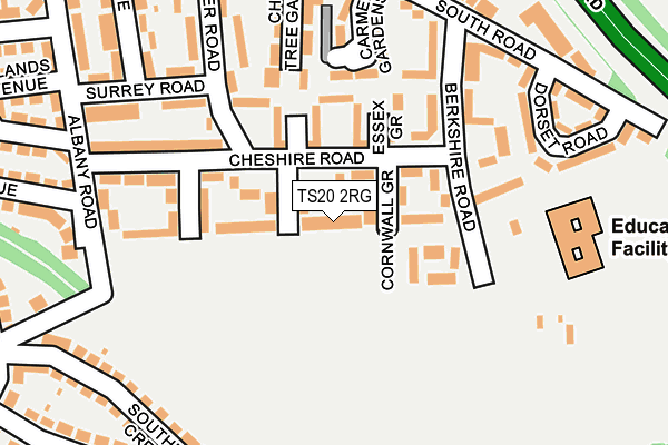 TS20 2RG map - OS OpenMap – Local (Ordnance Survey)