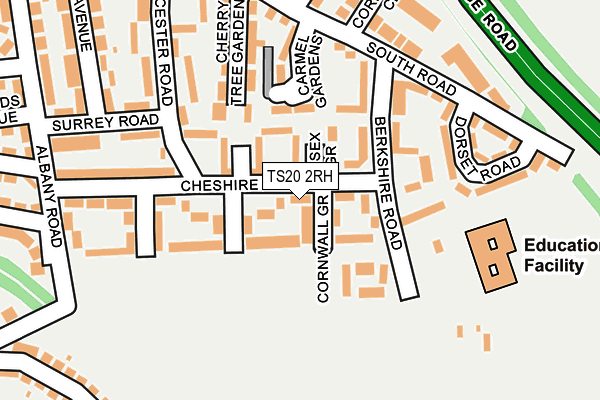 TS20 2RH map - OS OpenMap – Local (Ordnance Survey)