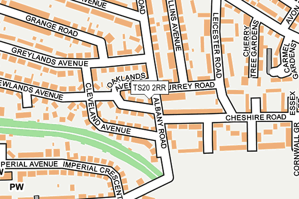TS20 2RR map - OS OpenMap – Local (Ordnance Survey)