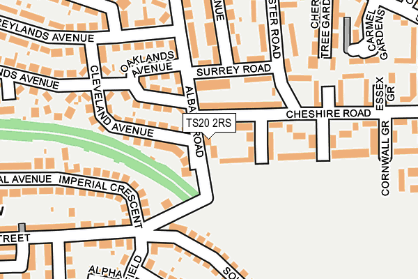 TS20 2RS map - OS OpenMap – Local (Ordnance Survey)