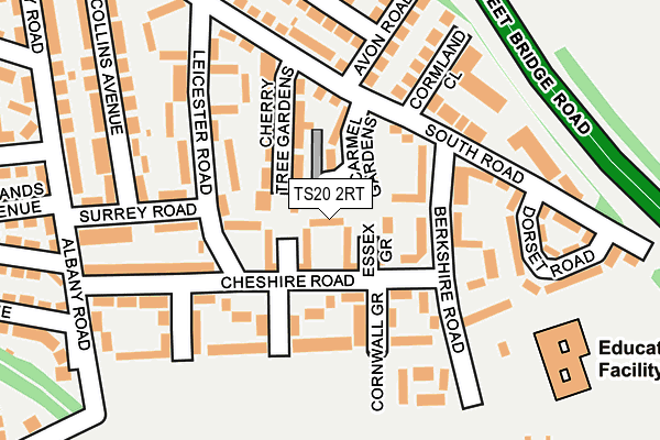 TS20 2RT map - OS OpenMap – Local (Ordnance Survey)
