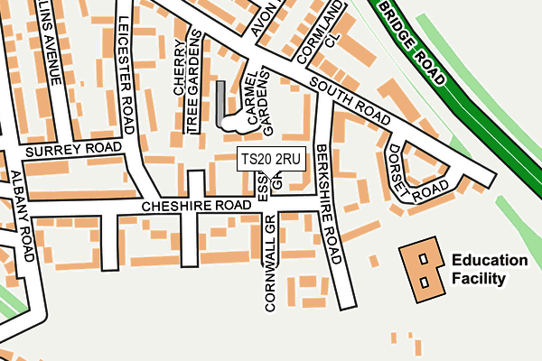 TS20 2RU map - OS OpenMap – Local (Ordnance Survey)