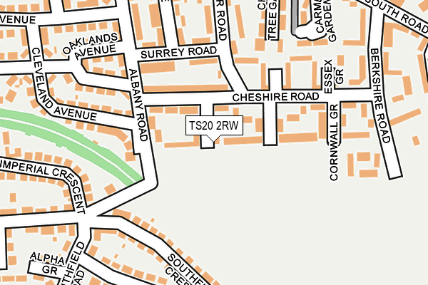 TS20 2RW map - OS OpenMap – Local (Ordnance Survey)