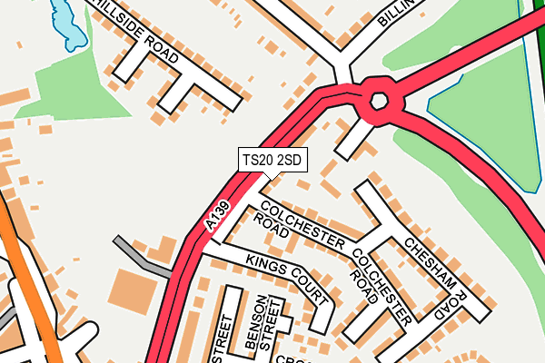 TS20 2SD map - OS OpenMap – Local (Ordnance Survey)