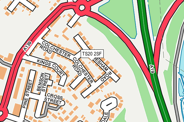 TS20 2SF map - OS OpenMap – Local (Ordnance Survey)