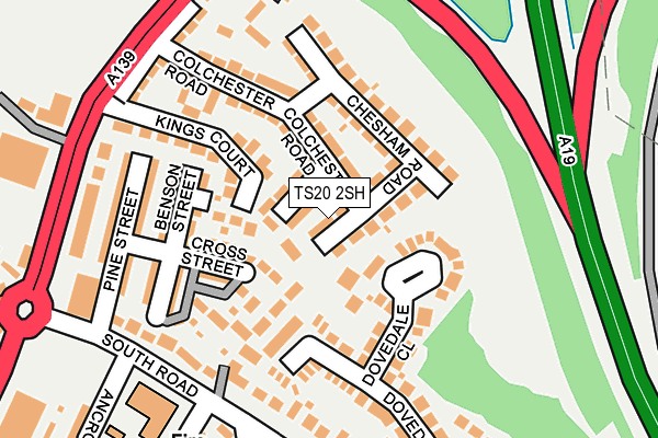 TS20 2SH map - OS OpenMap – Local (Ordnance Survey)