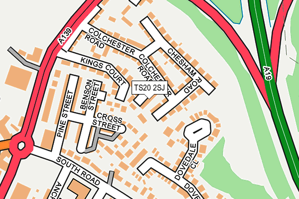 TS20 2SJ map - OS OpenMap – Local (Ordnance Survey)