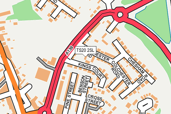 TS20 2SL map - OS OpenMap – Local (Ordnance Survey)