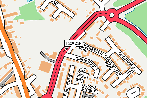 TS20 2SN map - OS OpenMap – Local (Ordnance Survey)
