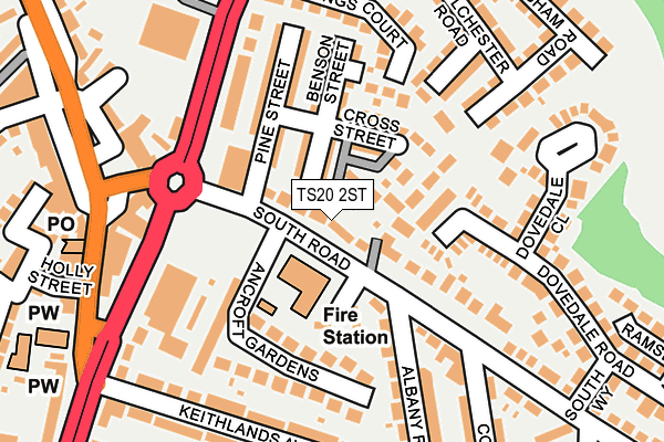 TS20 2ST map - OS OpenMap – Local (Ordnance Survey)