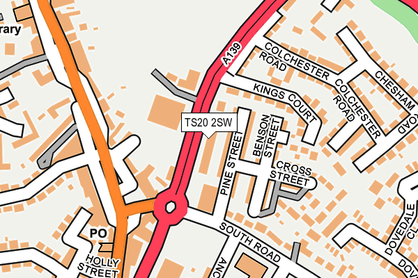 TS20 2SW map - OS OpenMap – Local (Ordnance Survey)