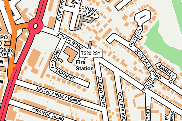 TS20 2SY map - OS OpenMap – Local (Ordnance Survey)