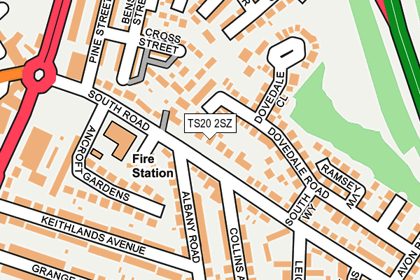 TS20 2SZ map - OS OpenMap – Local (Ordnance Survey)