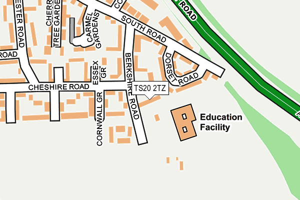 TS20 2TZ map - OS OpenMap – Local (Ordnance Survey)