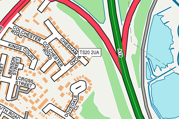 TS20 2UA map - OS OpenMap – Local (Ordnance Survey)
