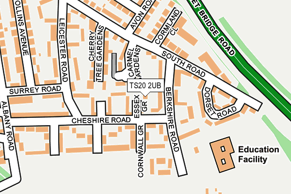 TS20 2UB map - OS OpenMap – Local (Ordnance Survey)