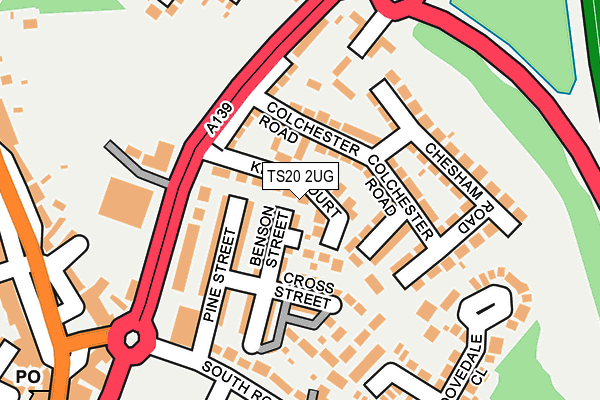 TS20 2UG map - OS OpenMap – Local (Ordnance Survey)
