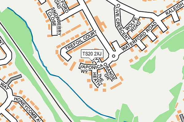 TS20 2XJ map - OS OpenMap – Local (Ordnance Survey)