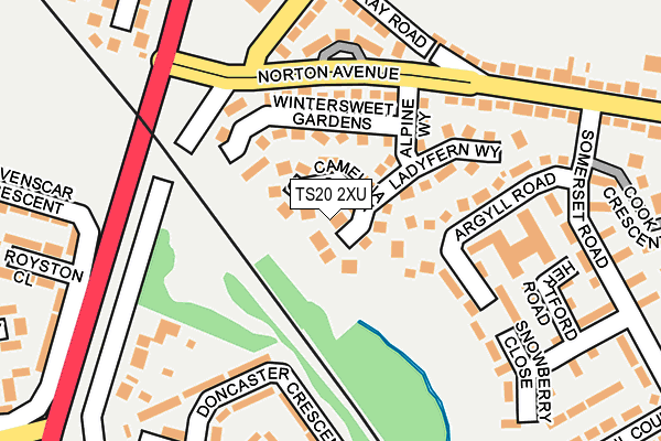 TS20 2XU map - OS OpenMap – Local (Ordnance Survey)