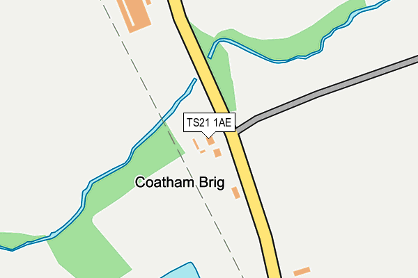 TS21 1AE map - OS OpenMap – Local (Ordnance Survey)