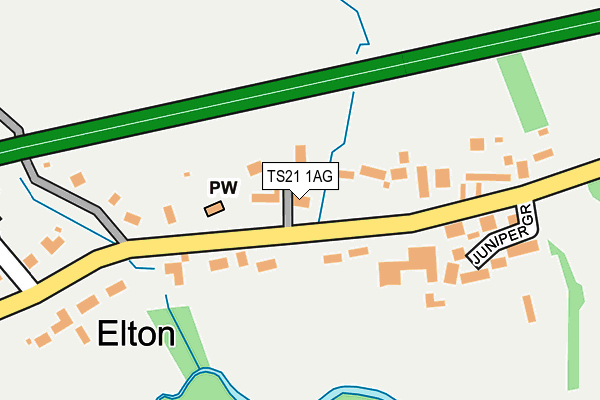 TS21 1AG map - OS OpenMap – Local (Ordnance Survey)