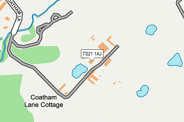 TS21 1AJ map - OS OpenMap – Local (Ordnance Survey)