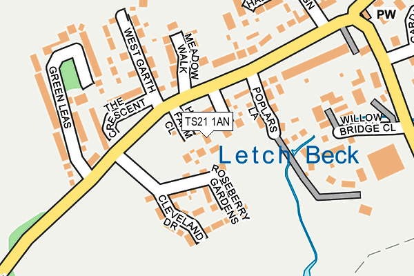 TS21 1AN map - OS OpenMap – Local (Ordnance Survey)