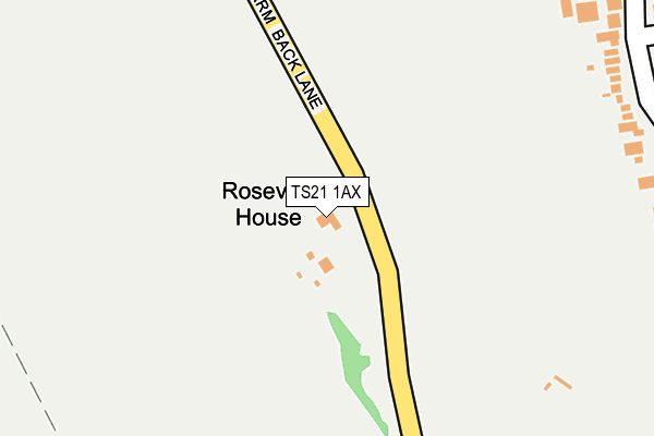 TS21 1AX map - OS OpenMap – Local (Ordnance Survey)