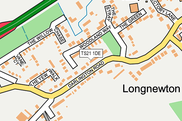 TS21 1DE map - OS OpenMap – Local (Ordnance Survey)