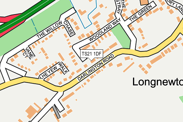 TS21 1DF map - OS OpenMap – Local (Ordnance Survey)