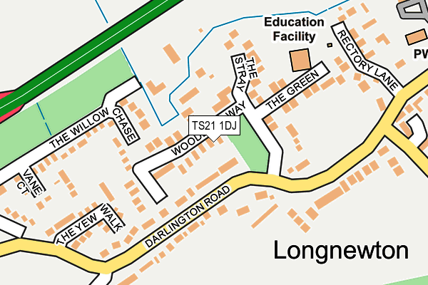 TS21 1DJ map - OS OpenMap – Local (Ordnance Survey)