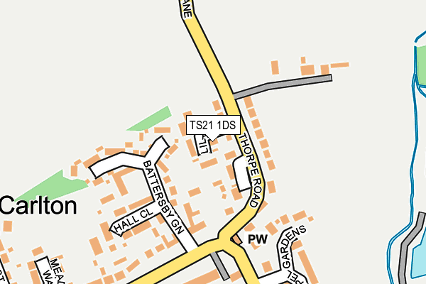 TS21 1DS map - OS OpenMap – Local (Ordnance Survey)