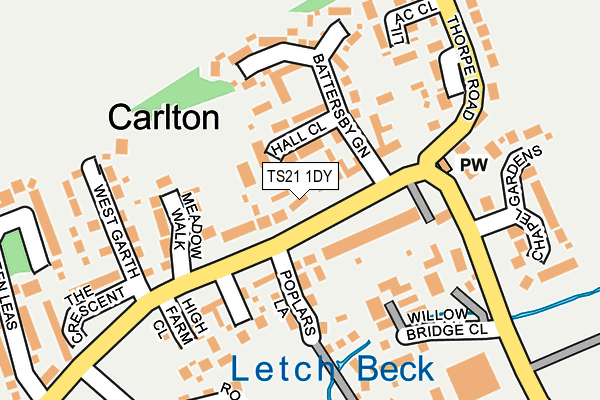 TS21 1DY map - OS OpenMap – Local (Ordnance Survey)