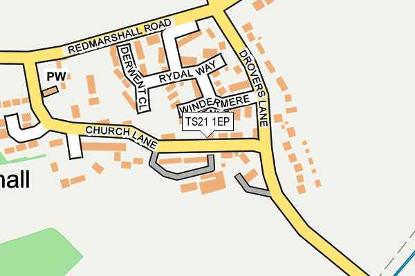 TS21 1EP map - OS OpenMap – Local (Ordnance Survey)