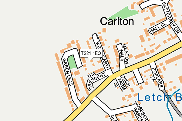 TS21 1EQ map - OS OpenMap – Local (Ordnance Survey)